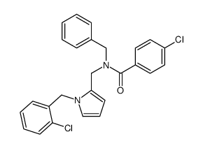 N-benzyl-4-chloro-N-[[1-[(2-chlorophenyl)methyl]pyrrol-2-yl]methyl]benzamide Structure