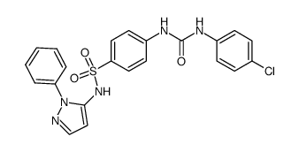 4-[3-(4-chloro-phenyl)-ureido]-N-(2-phenyl-2H-pyrazol-3-yl)-benzenesulfonamide Structure