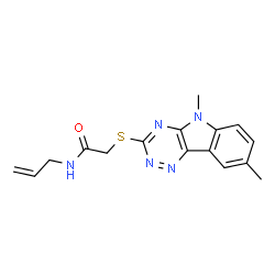 Acetamide, 2-[(5,8-dimethyl-5H-1,2,4-triazino[5,6-b]indol-3-yl)thio]-N-2-propenyl- (9CI) picture