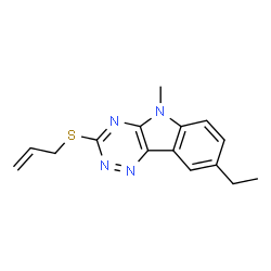 5H-1,2,4-Triazino[5,6-b]indole,8-ethyl-5-methyl-3-(2-propenylthio)-(9CI)结构式