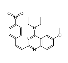 N,N-diethyl-6-methoxy-2-[(E)-2-(4-nitrophenyl)ethenyl]quinazolin-4-amine结构式