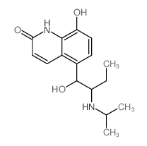 2(1H)-Quinolinone, 8-hydroxy-5-(1-hydroxy-2-((1-methylethyl)amino)butyl)-结构式