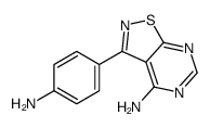 3-(4-aminophenyl)-[1,2]thiazolo[5,4-d]pyrimidin-4-amine结构式
