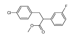 methyl 3-(4-chlorophenyl)-2-(3-fluorophenyl)propionate结构式