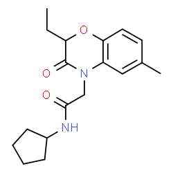 4H-1,4-Benzoxazine-4-acetamide,N-cyclopentyl-2-ethyl-2,3-dihydro-6-methyl-3-oxo-(9CI)结构式