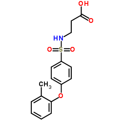 BETA-ALANINE, N-[[4-(2-METHYLPHENOXY)PHENYL]SULFONYL]- Structure