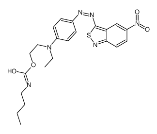 2-[ethyl[4-[(5-nitro-2,1-benzisothiazol-3-yl)azo]phenyl]amino]ethyl butylcarbamate structure