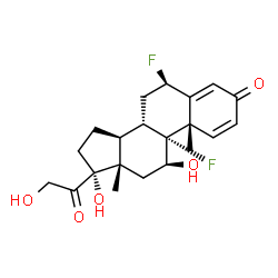 6beta,9-difluoro-11beta,17,21-trihydroxypregna-1,4-diene-3,20-dione Structure