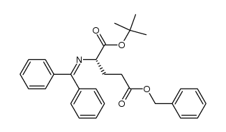 N-(diphenylmethylene)-L-glutamic acid 1-(1,1-dimethylethyl) 5-benzyl ester结构式