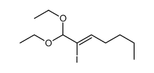 1,1-diethoxy-2-iodohept-2-ene结构式