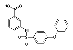 3-[[[4-(2-Methylphenoxy)phenyl]sulfonyl]amino]benzoic acid structure