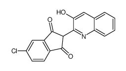 5-chloro-2-(3-hydroxyquinolin-2-yl)indene-1,3-dione结构式