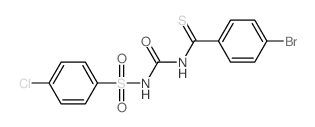 Benzenecarbothioamide,4-bromo-N-[[[(4-chlorophenyl)sulfonyl]amino]carbonyl]- structure