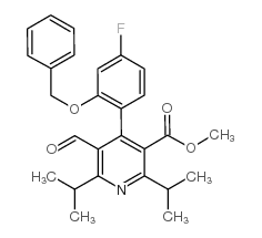 3-Pyridinecarboxylic acid, 4-[4-fluoro-2-(phenylmethoxy)phenyl]-5-formyl-2,6-bis(1-methylethyl)-, methyl ester picture