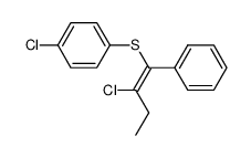 1-Chloro-4-((Z)-2-chloro-1-phenyl-but-1-enylsulfanyl)-benzene Structure