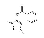 (2,5-dimethylpyrazol-3-yl) 2-methylbenzoate结构式