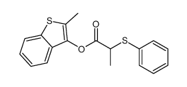 (2-methyl-1-benzothiophen-3-yl) 2-phenylsulfanylpropanoate Structure