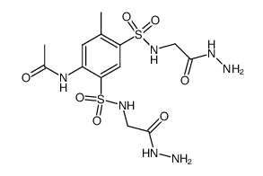 N-[2,4-Bis-(hydrazinocarbonylmethyl-sulfamoyl)-5-methyl-phenyl]-acetamide Structure