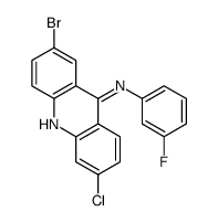 2-bromo-6-chloro-N-(3-fluorophenyl)acridin-9-amine Structure