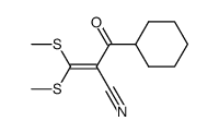 2-Cyclohexanecarbonyl-3,3-bis-methylsulfanyl-acrylonitrile结构式