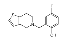 2-(6,7-dihydro-4H-thieno[3,2-c]pyridin-5-ylmethyl)-4-fluorophenol结构式