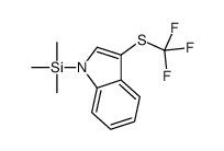 trimethyl-[3-(trifluoromethylsulfanyl)indol-1-yl]silane Structure
