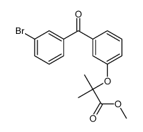 methyl 2-[3-(3-bromobenzoyl)phenoxy]-2-methylpropanoate结构式