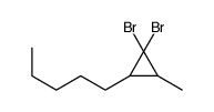 1,1-dibromo-2-methyl-3-pentylcyclopropane结构式
