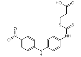 3-[[4-(4-nitroanilino)phenyl]carbamothioylsulfanyl]propanoic acid结构式