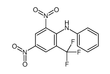 2,4-dinitro-N-phenyl-6-(trifluoromethyl)aniline结构式