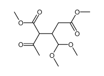 dimethyl 2-acetyl-3-(dimethoxymethyl)pentanedioate结构式