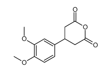 4-(3,4-dimethoxyphenyl)oxane-2,6-dione结构式