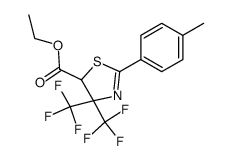 2-p-Tolyl-4,4-bis-trifluoromethyl-4,5-dihydro-thiazole-5-carboxylic acid ethyl ester Structure