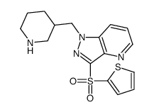 1-(piperidin-3-ylmethyl)-3-thiophen-2-ylsulfonylpyrazolo[4,3-b]pyridine Structure