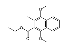 1,4-dimethoxy-3-(ethoxycarbonyl)-2-methylnaphthalene结构式