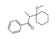 2-(1-methoxycyclohexyl)-1-phenylpropan-1-one Structure