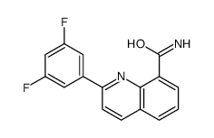 2-(3,5-difluorophenyl)quinoline-8-carboxamide结构式