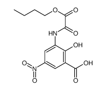 3-[(2-butoxy-2-oxoacetyl)amino]-2-hydroxy-5-nitrobenzoic acid Structure