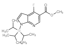 methyl 4-fluoro-1-[tris(propan-2-yl)silyl]-1H-pyrrolo[2,3-b]pyridine-5-carboxylate Structure