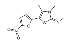 N,3,4-trimethyl-5-(5-nitrofuran-2-yl)-1,3-thiazol-2-imine结构式