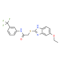 2-[(5-Ethoxy-1H-benzimidazol-2-yl)sulfanyl]-N-[3-(trifluoromethyl)phenyl]acetamide结构式