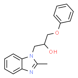 1-(2-methyl-1H-benzo[d]imidazol-1-yl)-3-phenoxypropan-2-ol结构式