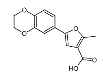 5-(2,3-dihydro-1,4-benzodioxin-6-yl)-2-methylfuran-3-carboxylic acid Structure