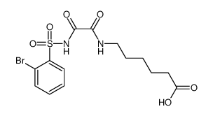 6-[[2-[(2-bromophenyl)sulfonylamino]-2-oxoacetyl]amino]hexanoic acid Structure