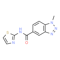 1H-Benzotriazole-5-carboxamide,1-methyl-N-2-thiazolyl-(9CI) Structure