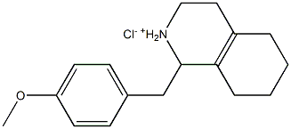 ()-1,2,3,4,5,6,7,8-octahydro-1-(4-methoxybenzyl)isoquinolinium chloride结构式