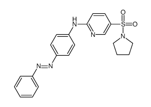 N-(4-phenyldiazenylphenyl)-5-pyrrolidin-1-ylsulfonylpyridin-2-amine结构式