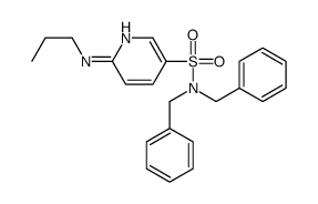 N,N-dibenzyl-6-(propylamino)pyridine-3-sulfonamide结构式