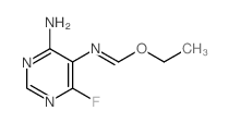 5-(ethoxymethylideneamino)-6-fluoro-pyrimidin-4-amine Structure