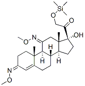 17,21-Dihydroxypregn-4-ene-3,11,20-trione bis(O-methyloxime) mono(trimethylsilyl) ether structure